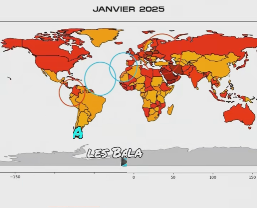 Carte du monde — Janvier 2025