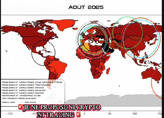Carte du monde — Août 2025