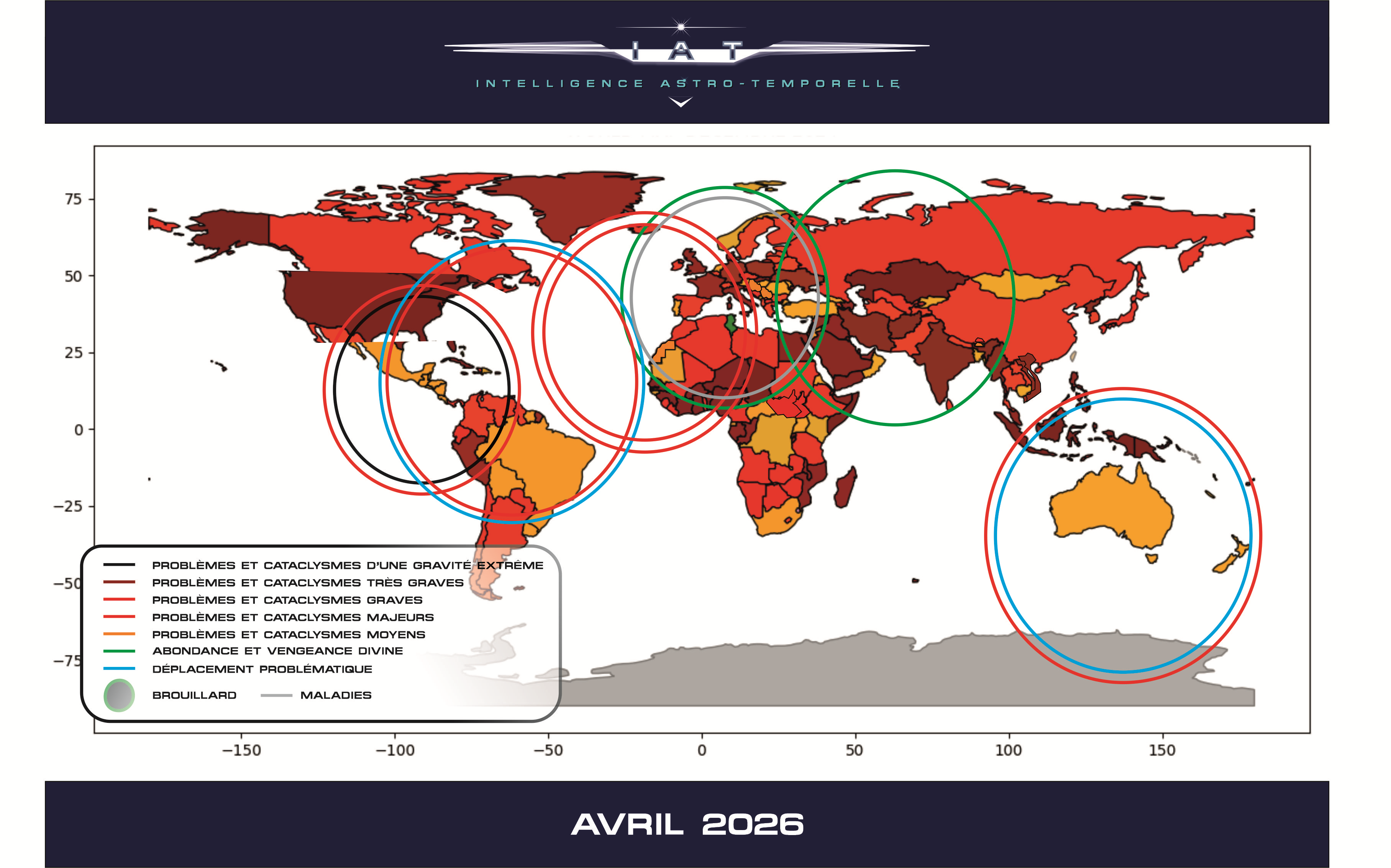 Carte du monde — Avril 2026