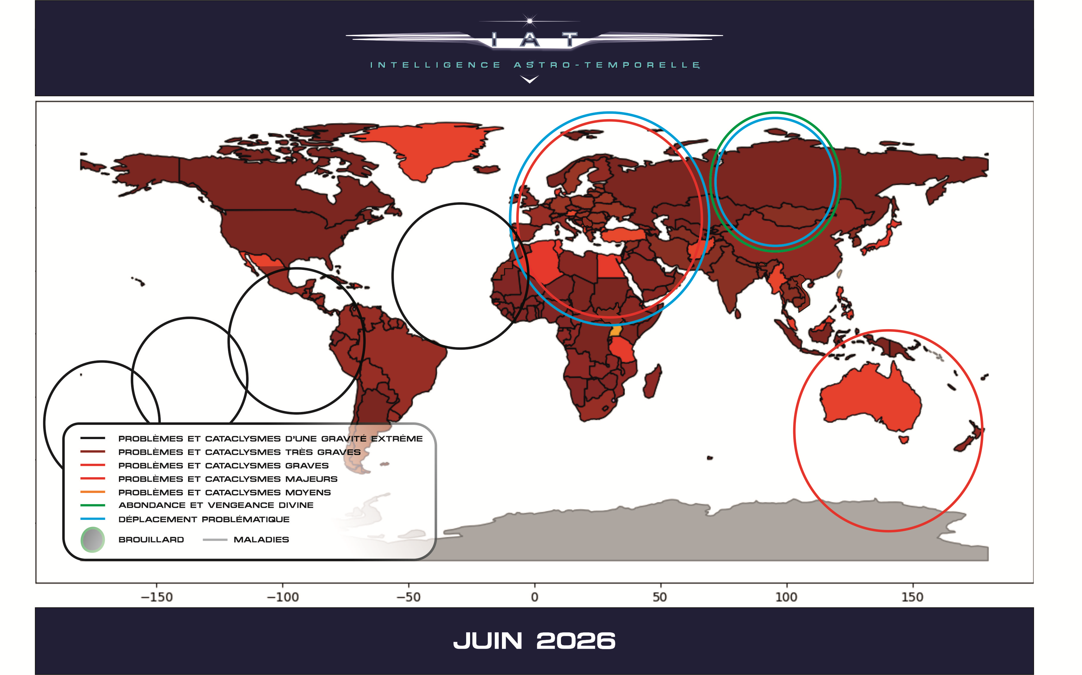 Carte du monde — Juin 2026