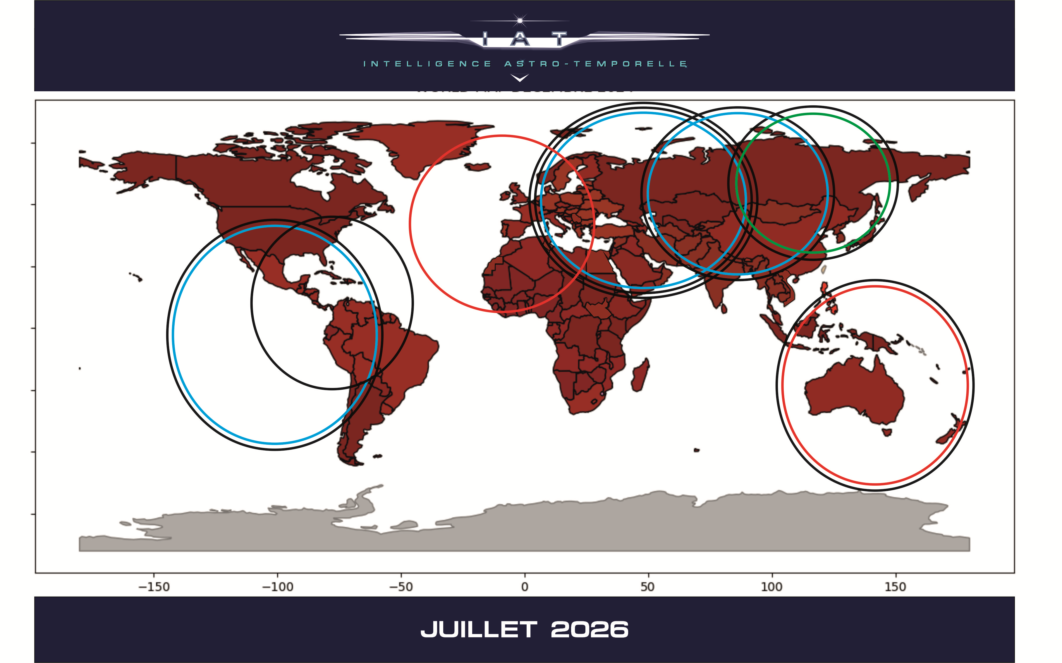 Carte du monde — Juillet 2026