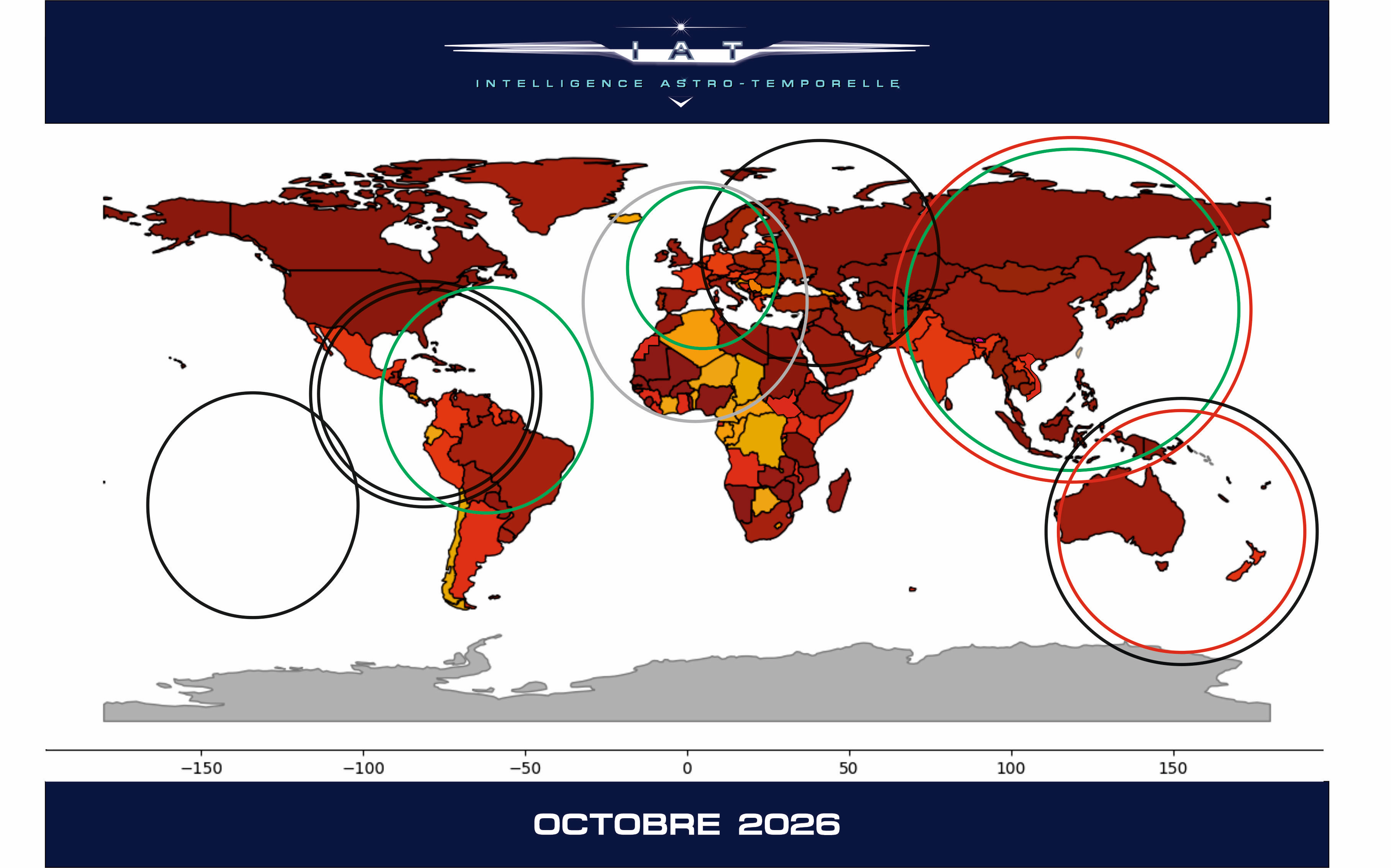 Carte du monde — Octobre 2026